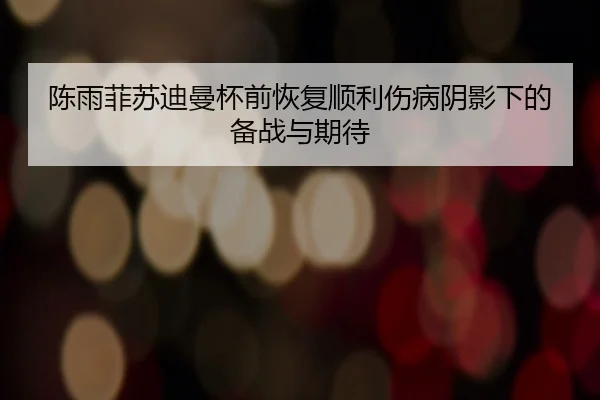 陈雨菲苏迪曼杯前恢复顺利伤病阴影下的备战与期待